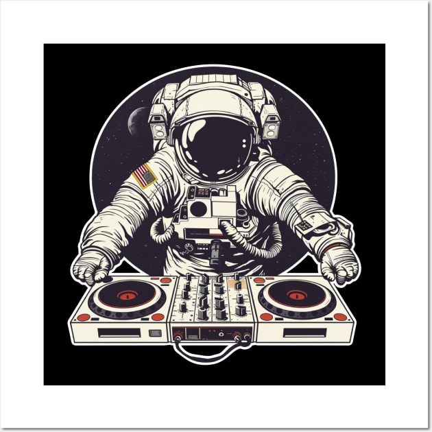 Astronaut DJ Wall Art by NineBlack